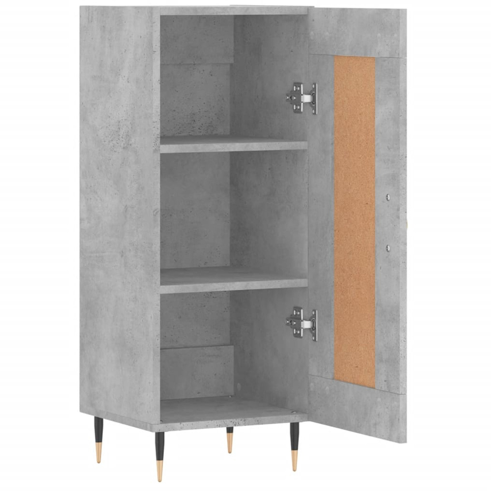 vidaXL Single Door Concrete Grey Wooden Sideboard Image 6