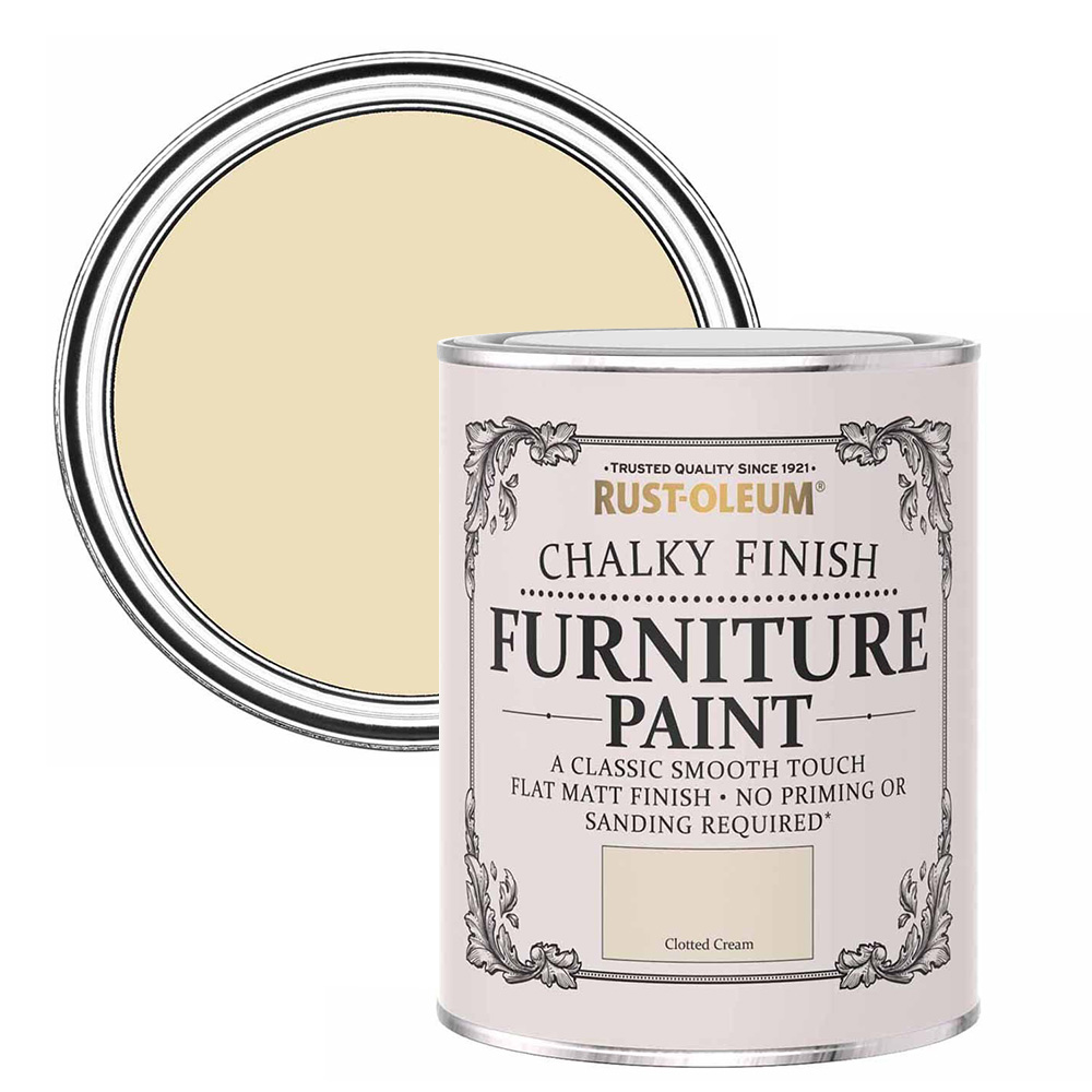 Rust-Oleum Chalky Furniture Paint Clotted Cream 12 Image 1