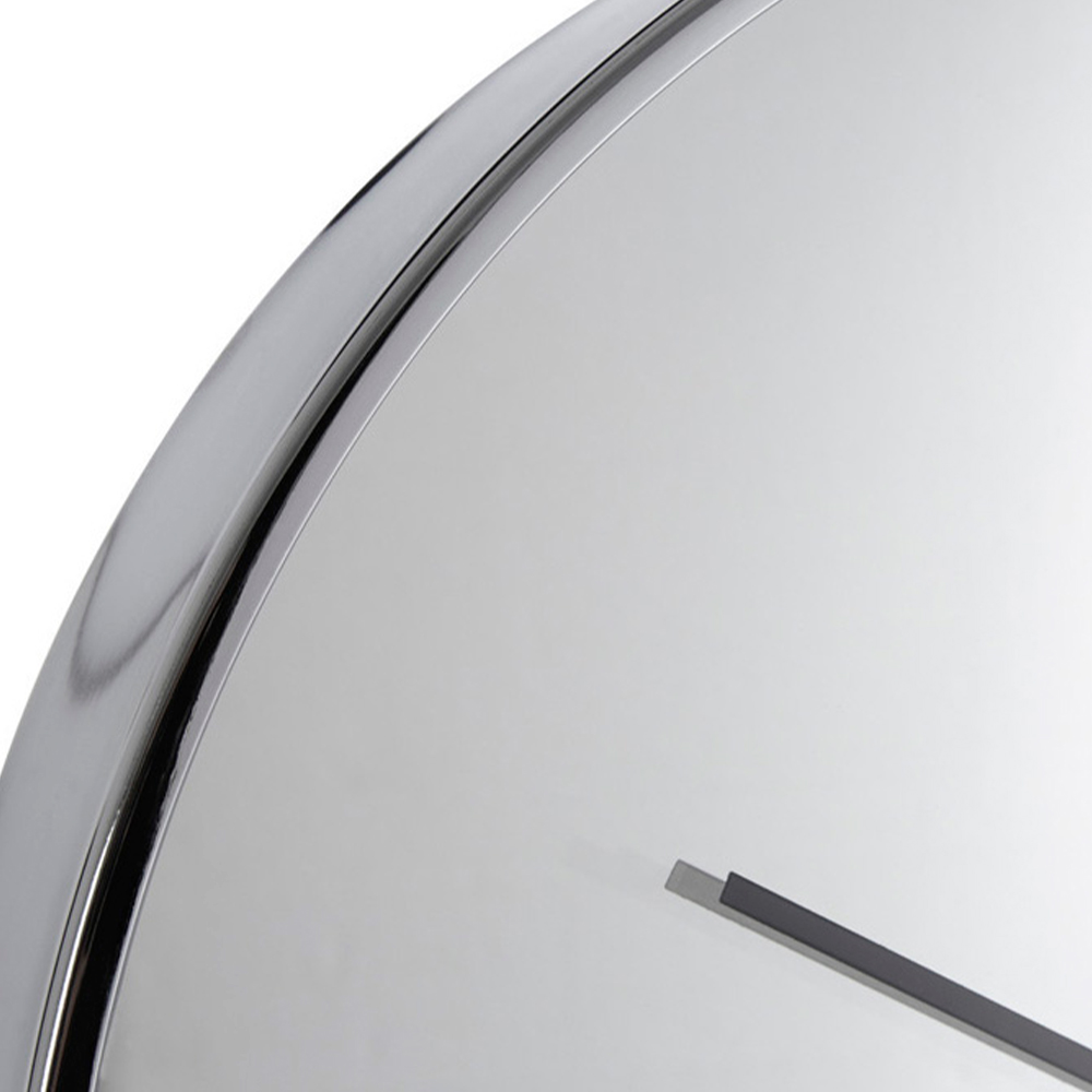 Premier Housewares Bailie Mirror Face Chrome Wall Clock Image 4