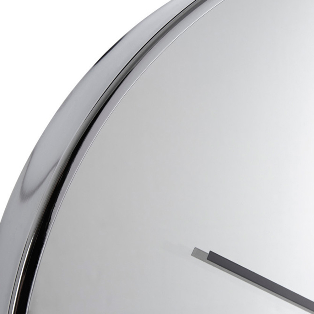 Premier Housewares Bailie Mirror Face Chrome Eound Wall Clock 40cm Image 4
