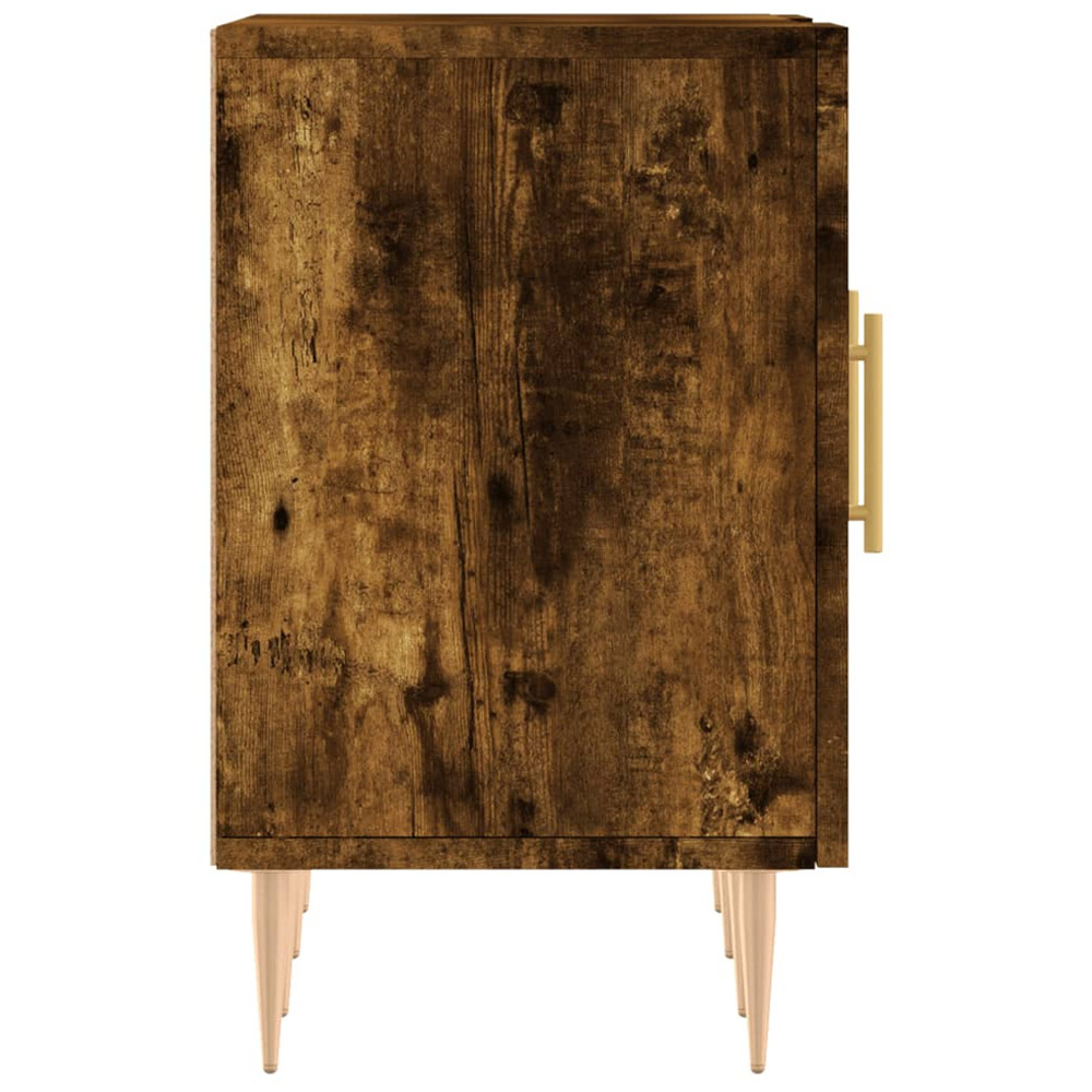 vidaXL 2 Door 2 Open Shelf Smoked Oak TV Cabinet with Legs Image 7