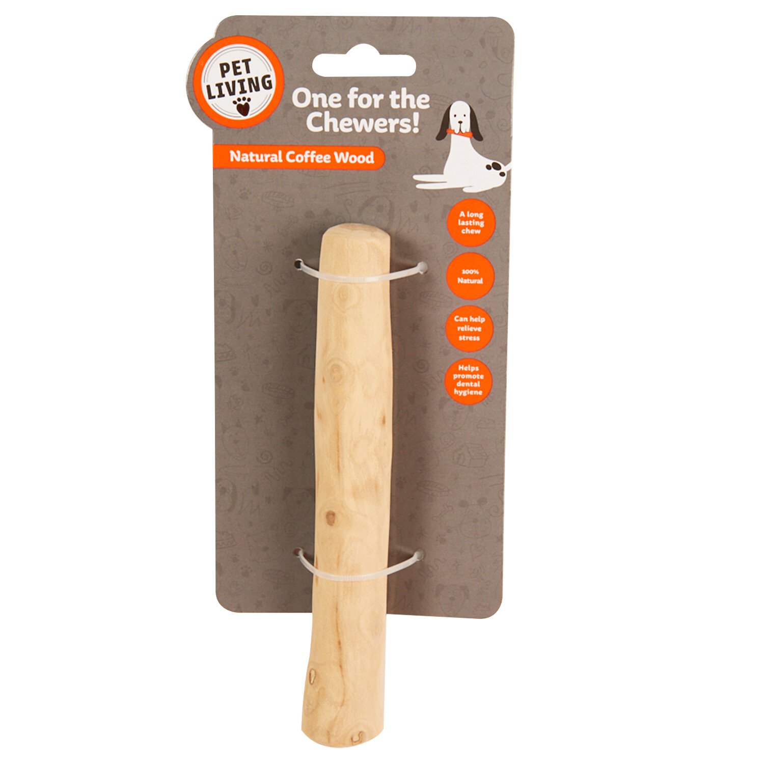 Natural Coffee Wood Dog Chew - Brown / Medium Image