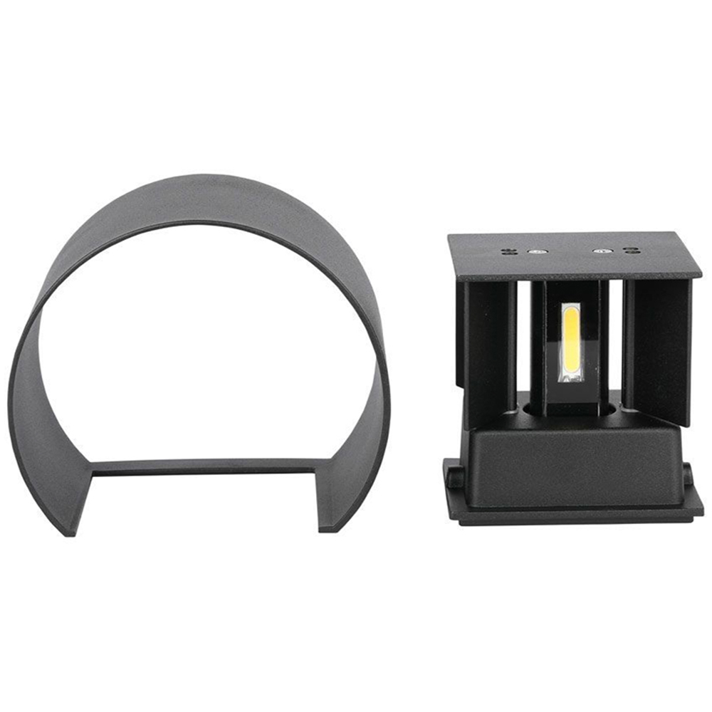 V-TAC Black Round Up and Down Cool White LED Outdoor Wall Light Image 3