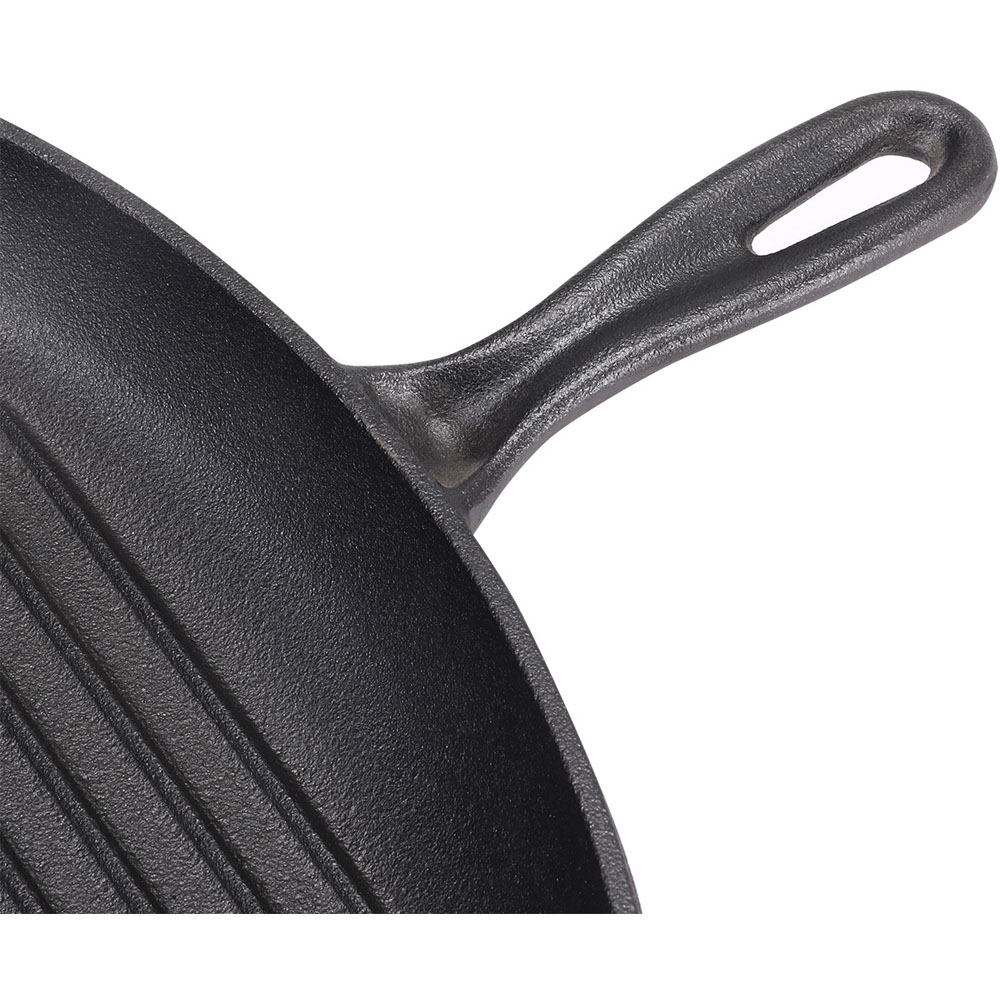 Living and Home Cast Iron Square Griddle Pan with Spouts Image 2