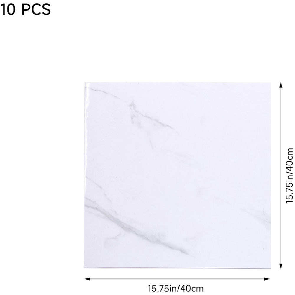 Living and Home Marble Patterned White Marble PVC Self Adhesive Wall Sticker 10 Pack Image 9