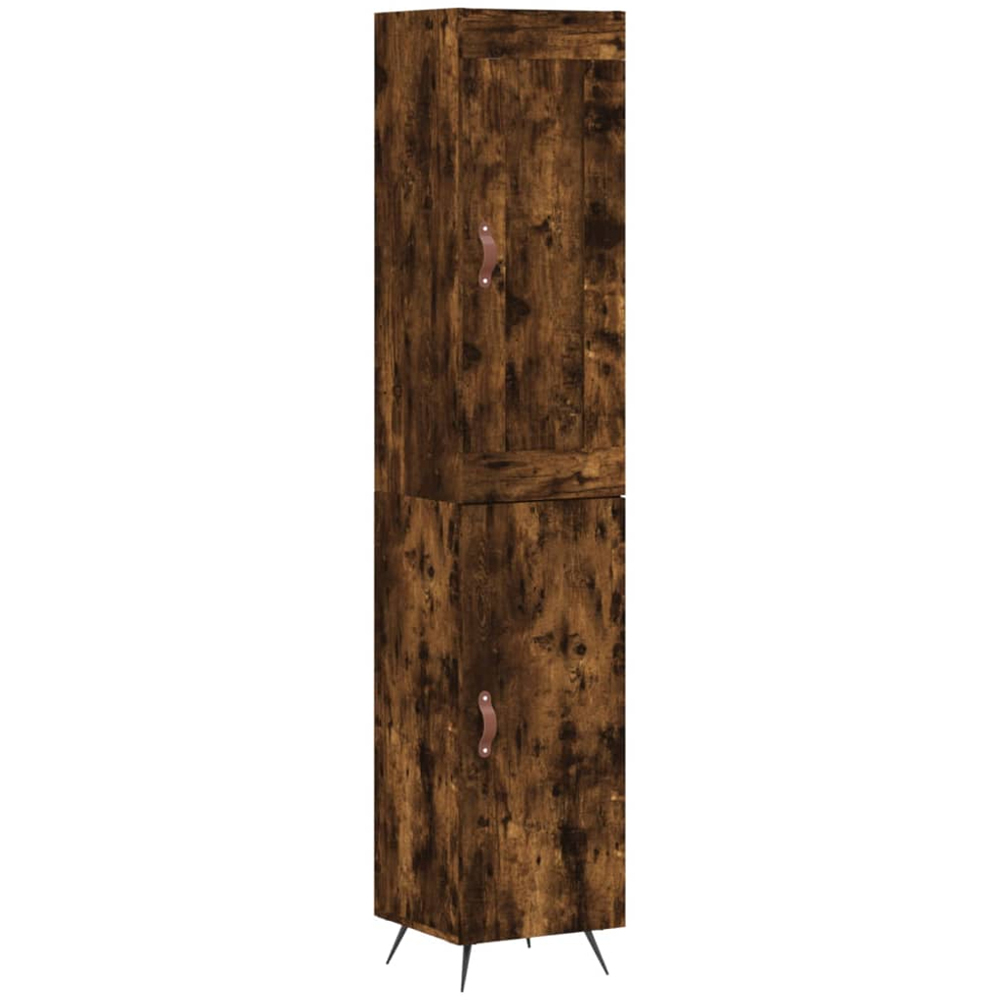 vidaXL 2 Door Smoked Oak Highboard Image 2