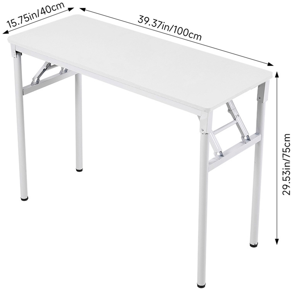 Living and Home Metal Frame Foldable Laptop Desk White Image 9