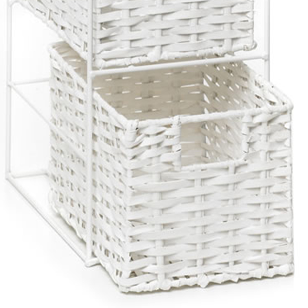 Wilko White Split Wood 4 Drawer Storage Unit Wilko