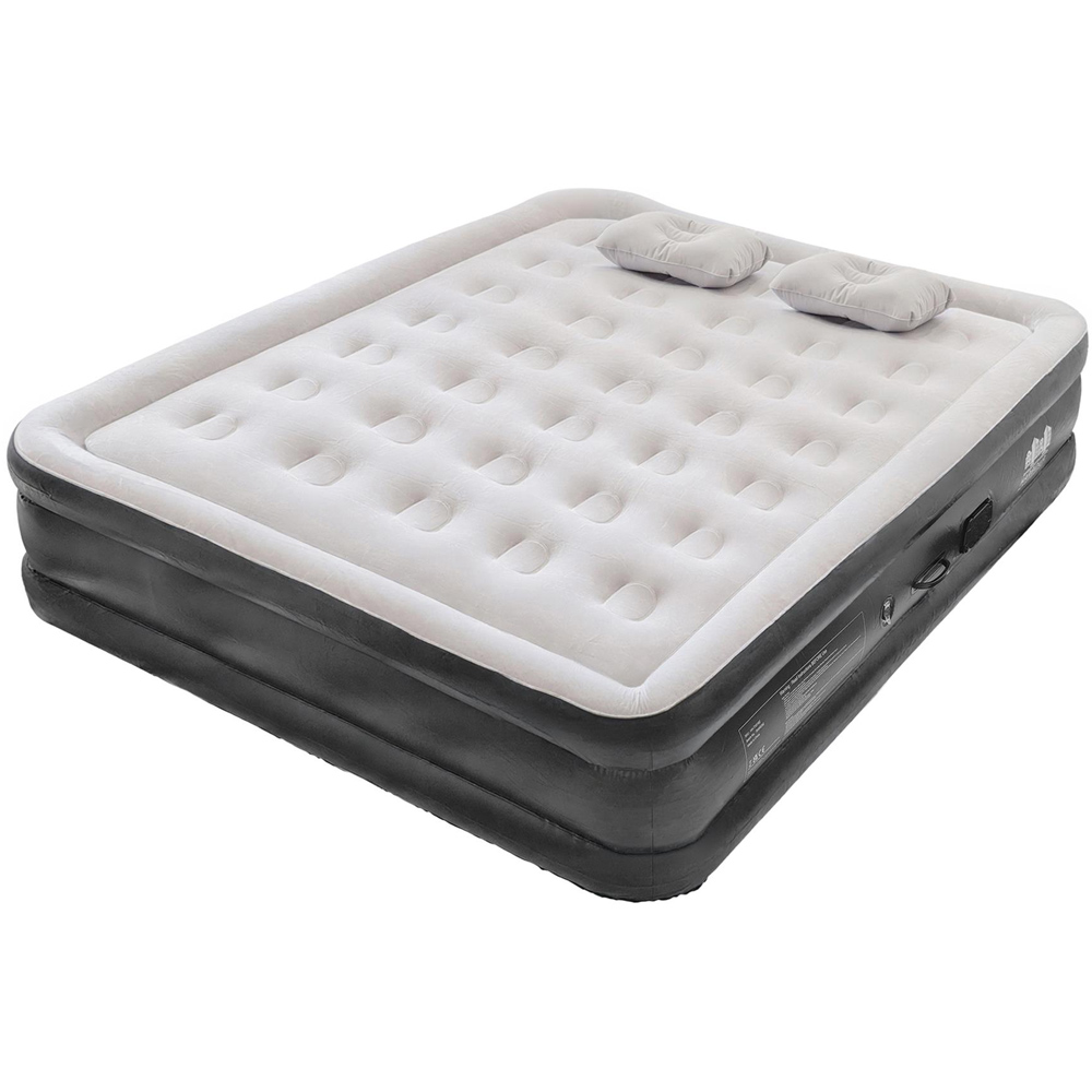 Harbour Housewares King Size Black and Grey Airbed with Built-in Electric Pump Image 1