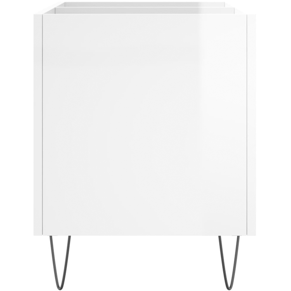 vidaXL High Gloss White Record Cabinet Image 5