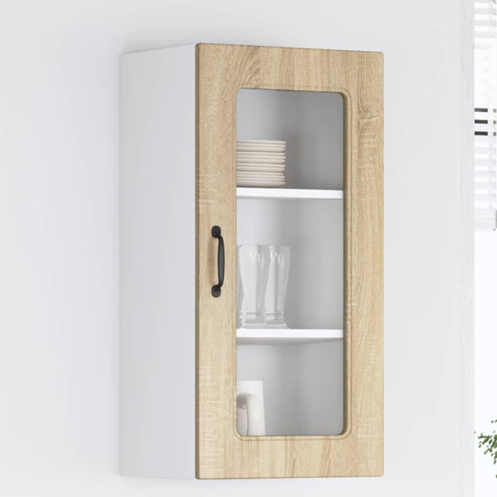 vidaXL Kalmar Single Door Sonoma Oak Wall Kitchen Cabinet 2 Pack Image 1