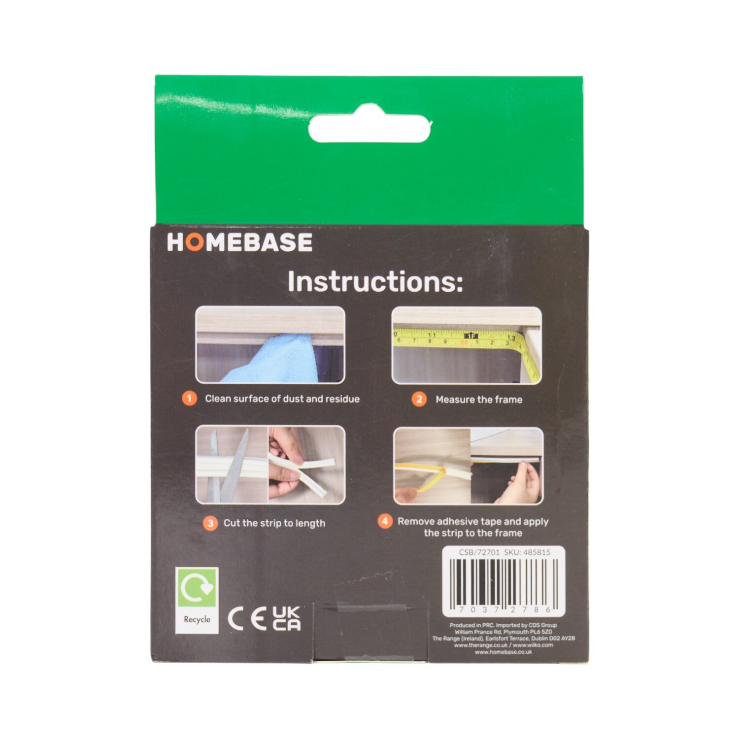 E Strip Self Adhesive Rubber White Image 3