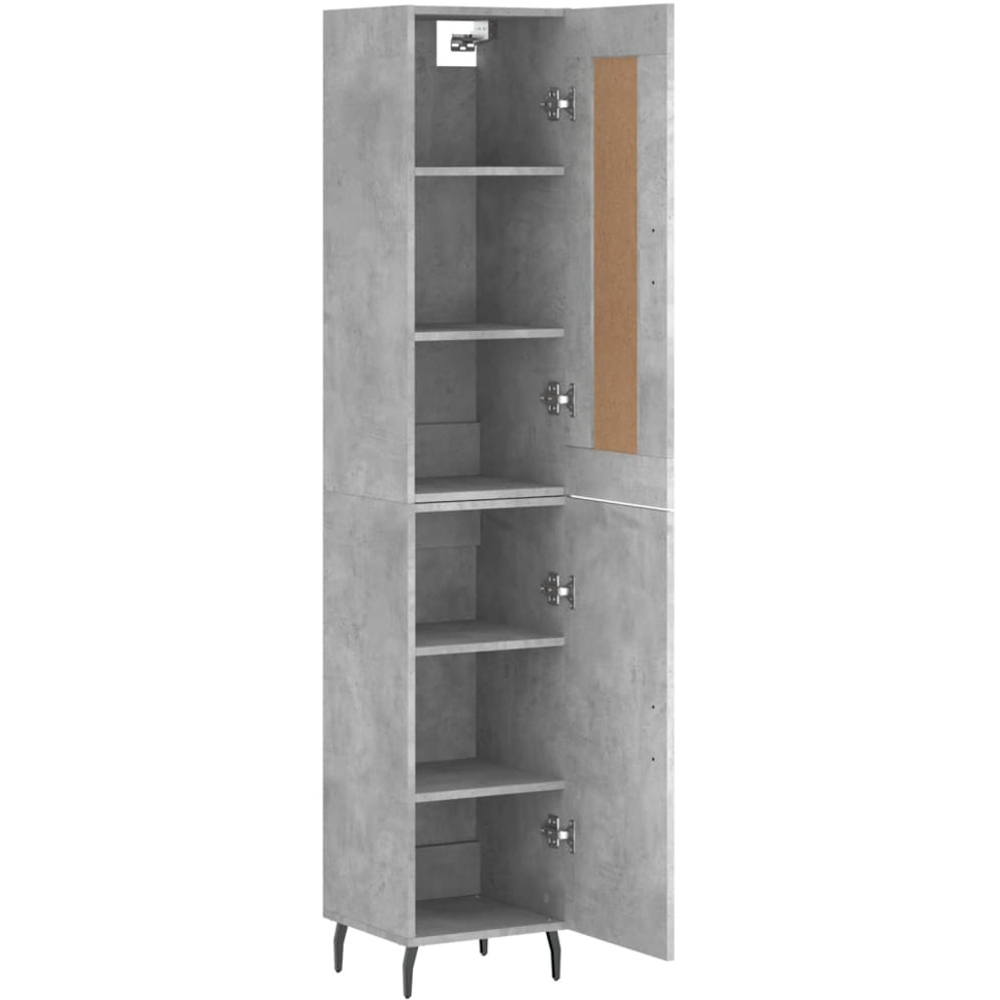 vidaXL 2 Door Concrete Grey Highboard Image 4