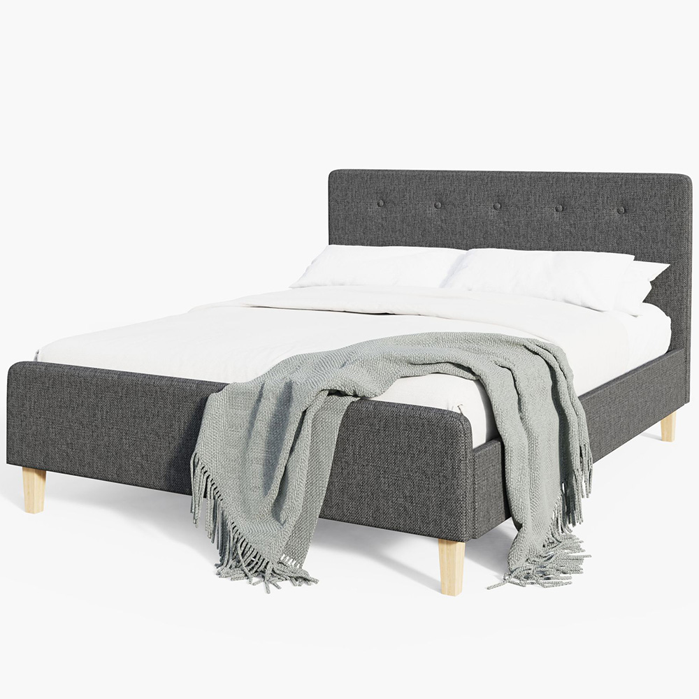 Ashbourne Bed Frame 150cm Grey Image 2