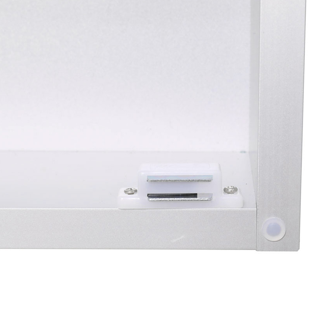 Living and Home Single Door Black Surface Mount LED Mirror Cabinet Image 4