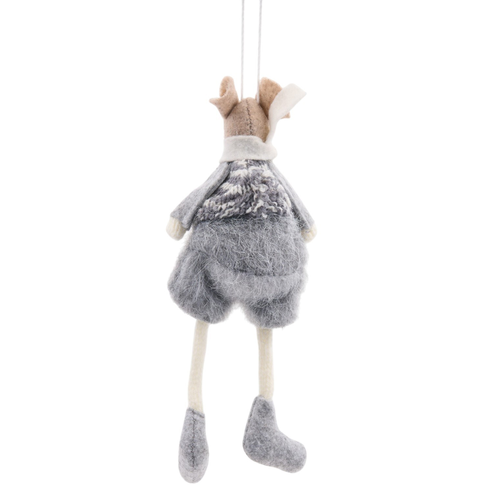 Grey Scandi Mouse Hanging Decoration Image 5