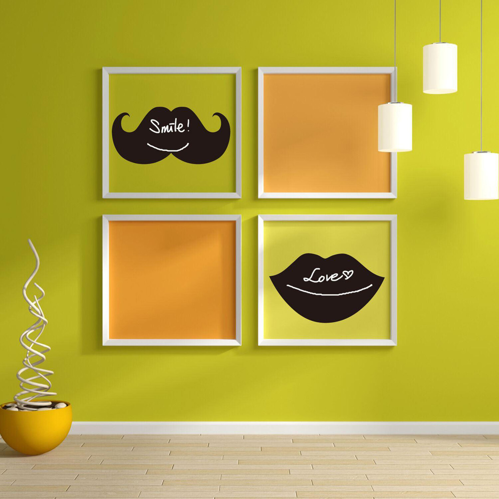 Walplus Mouth and Beard Blackboard Wall Sticker Image 1