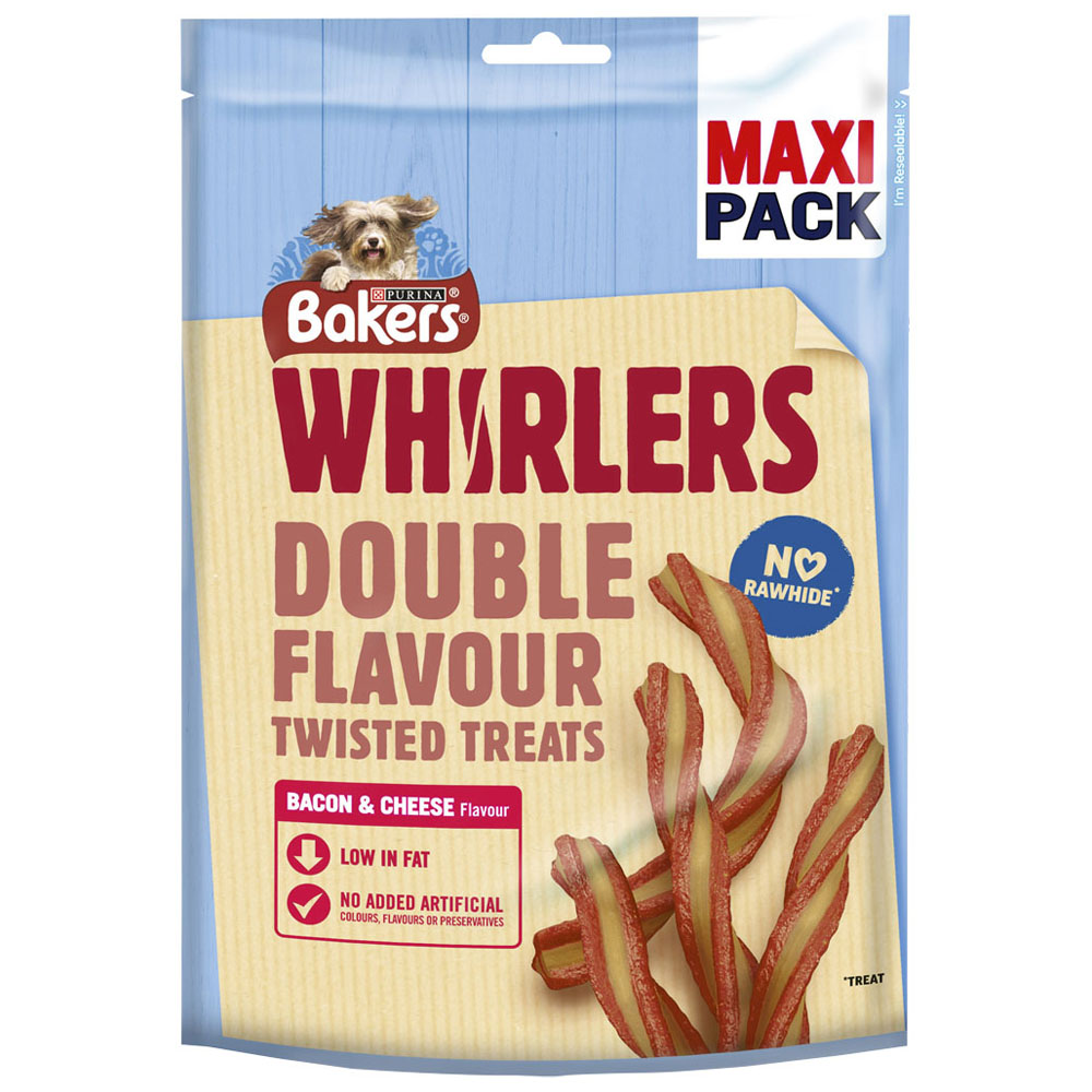 Bakers Bacon and Cheese Flavour Whirlers Dog Treats 270g Image 1