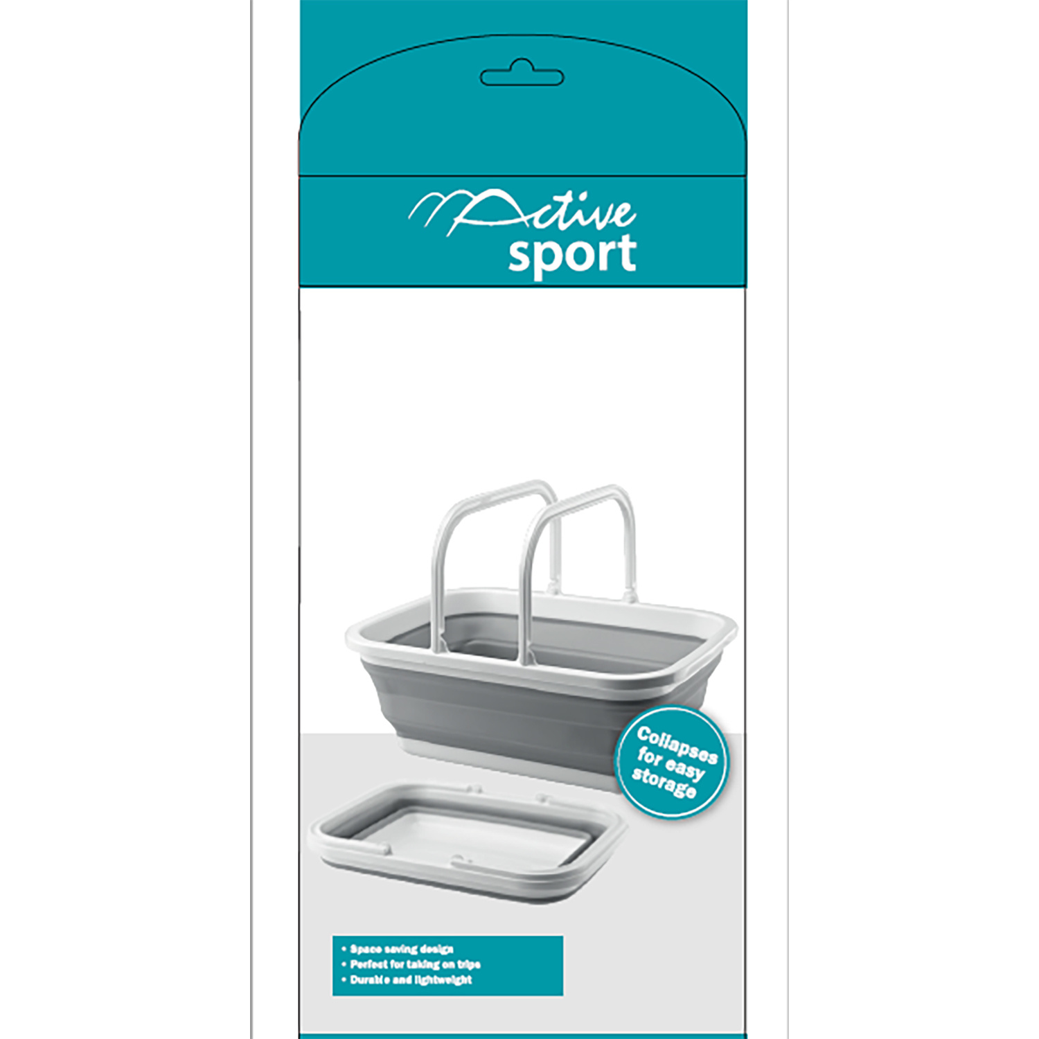 Active Sport Collapsible Shopping Basket - Grey Image 2