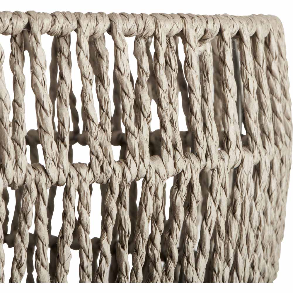 Wilko Round Grey Paper Rope Baskets 2 Pack Image 5