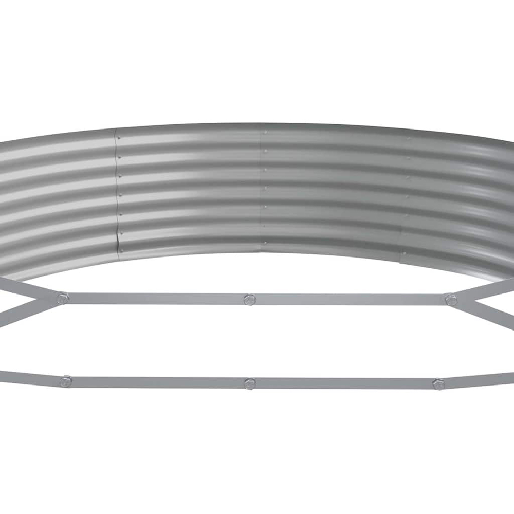 vidaXL Silver Galvanised Steel Raised Garden Bed 36 x 140 x 373cm Image 5