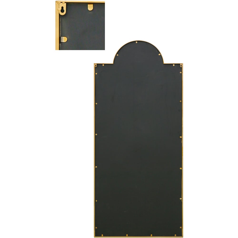 MirrorOutlet The Genestra Gold Contemporary Wall and Leaner Garden Mirror 190 x 85cm Image 4