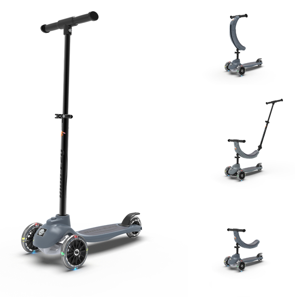Ride-Ezy Kick & Go Thunder Clouds 3 LED Wheel Scooter Image 4