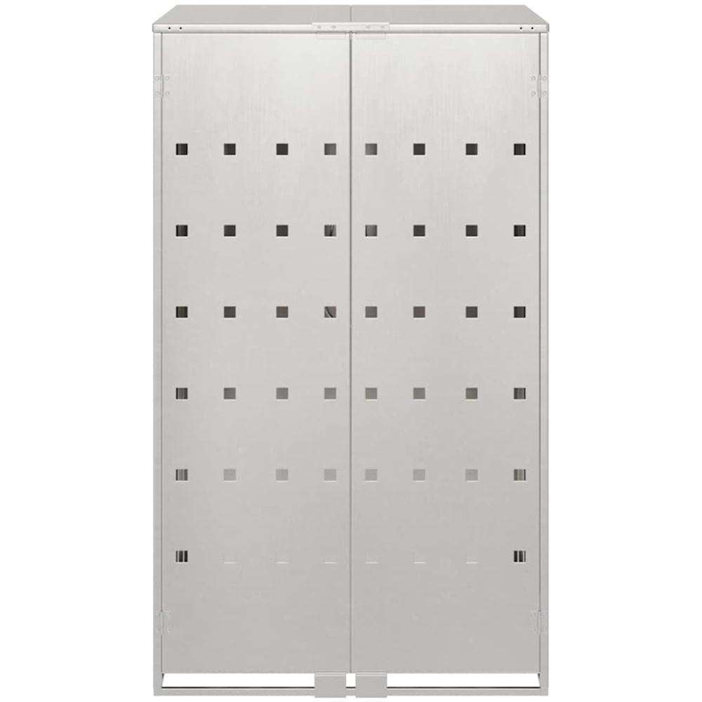 vidaXL Silver Wheelie Bin Storage Shed Image 6
