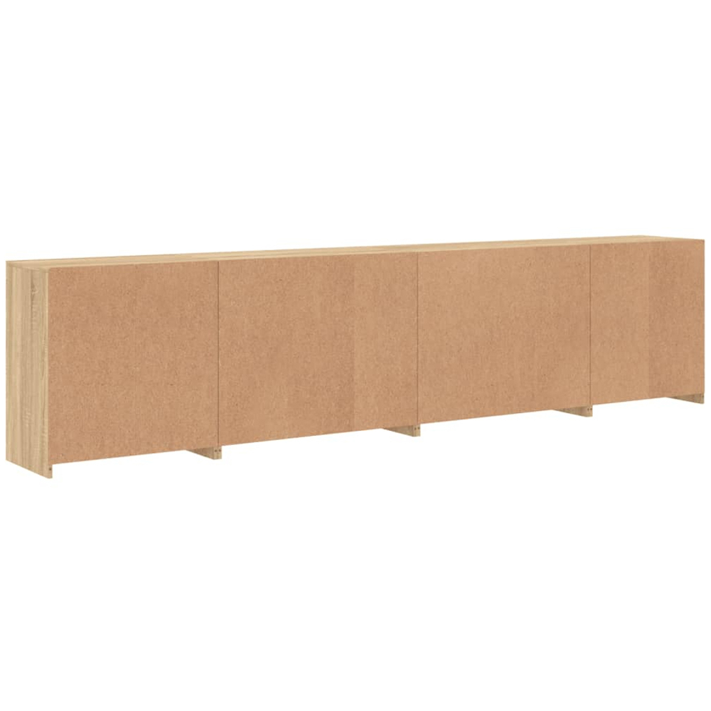 vidaXL 8 Door 12 Shelf Sonoma Oak LED Sideboard 4 Piece Image 7