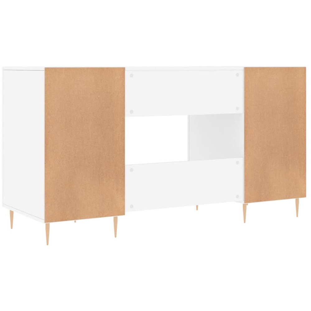 vidaXL 2 Door Computer Desk White Image 8