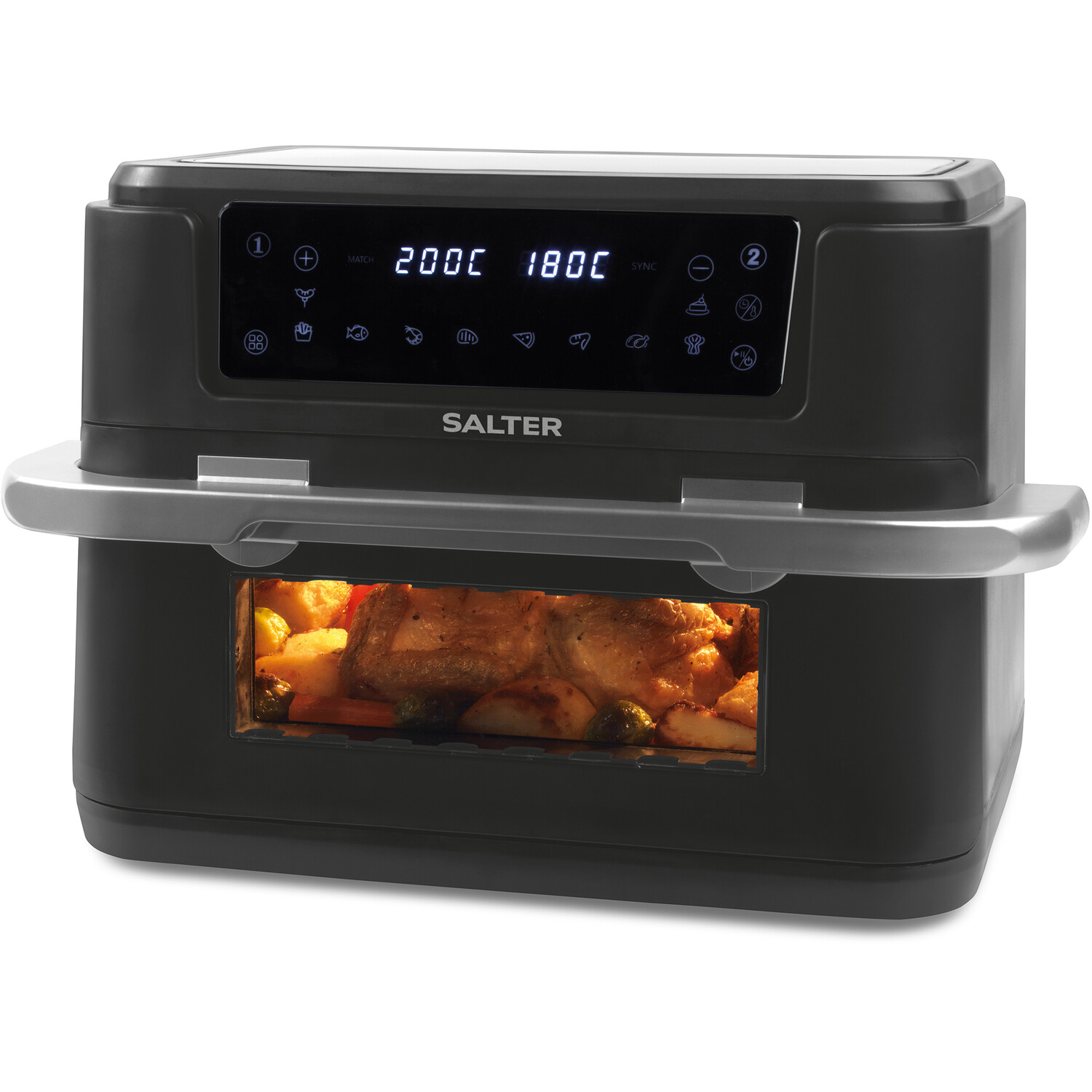 Salter Dual Air Fryer and Oven - Black Image 1