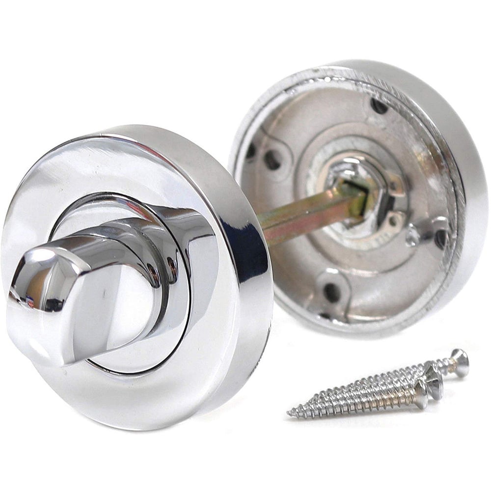 Golden Grace Polished Chrome Toilet Door Thumb Twist Set Image