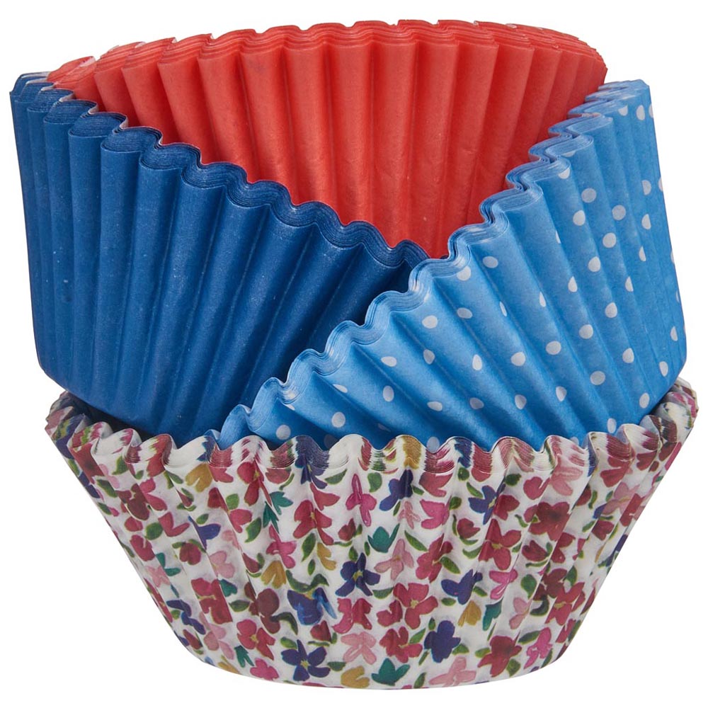 Wilko Jubilee Cupcake Cases 100 Pack Multi Colour Image 1