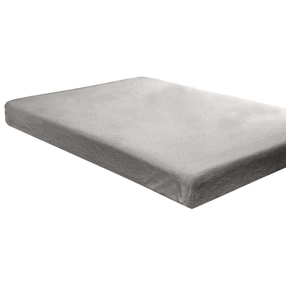 Rapport Home Teddy Single Silver Fitted Bed Sheet Image 1