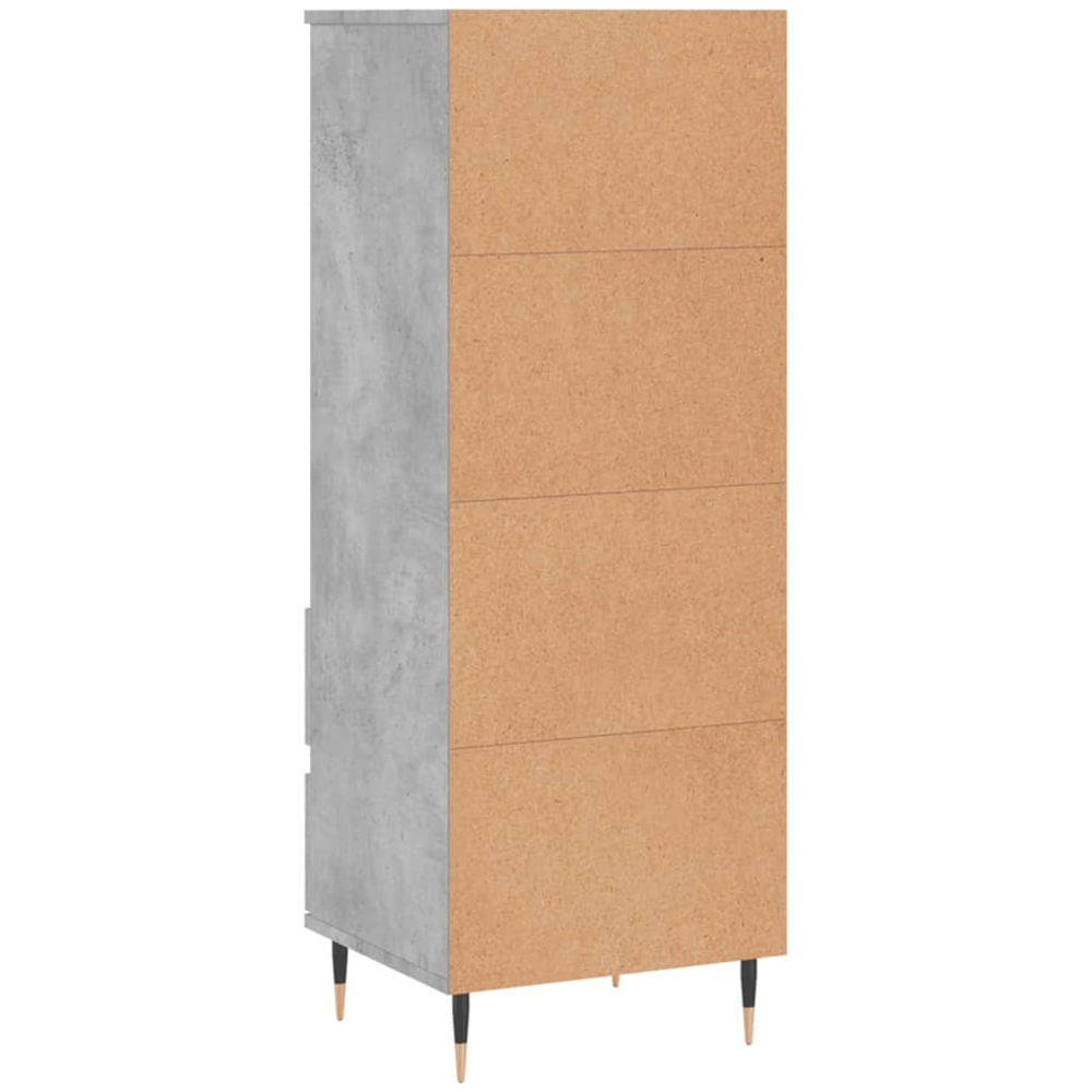 vidaXL 2 Drawer 3 Shelf Concrete Grey Highboard Image 8