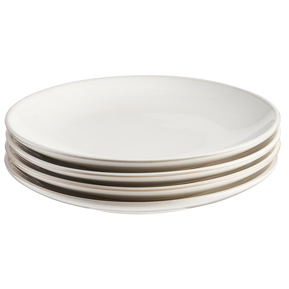 Cooks Professionals Nordic Stoneware White 4 Piece Side Plate Set Image 1