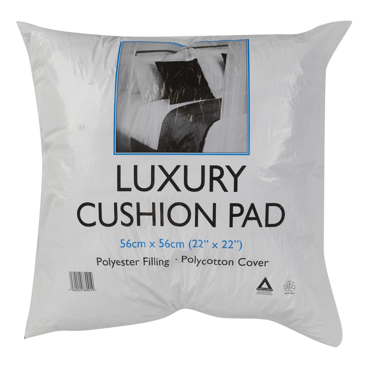 White Luxury Cushion Pad 56 x 56cm Image
