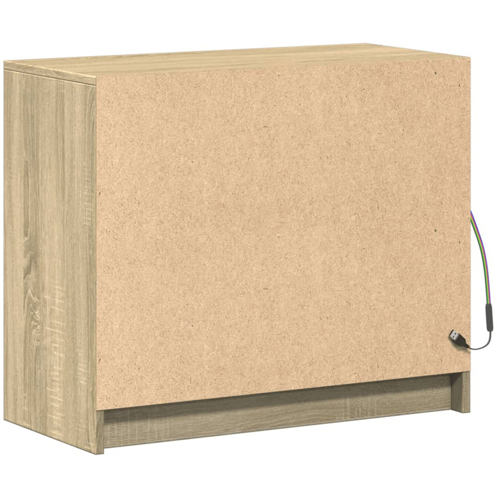 vidaXL 2 Door Sonoma Oak Sideboard with RGB LED Lights Image 9