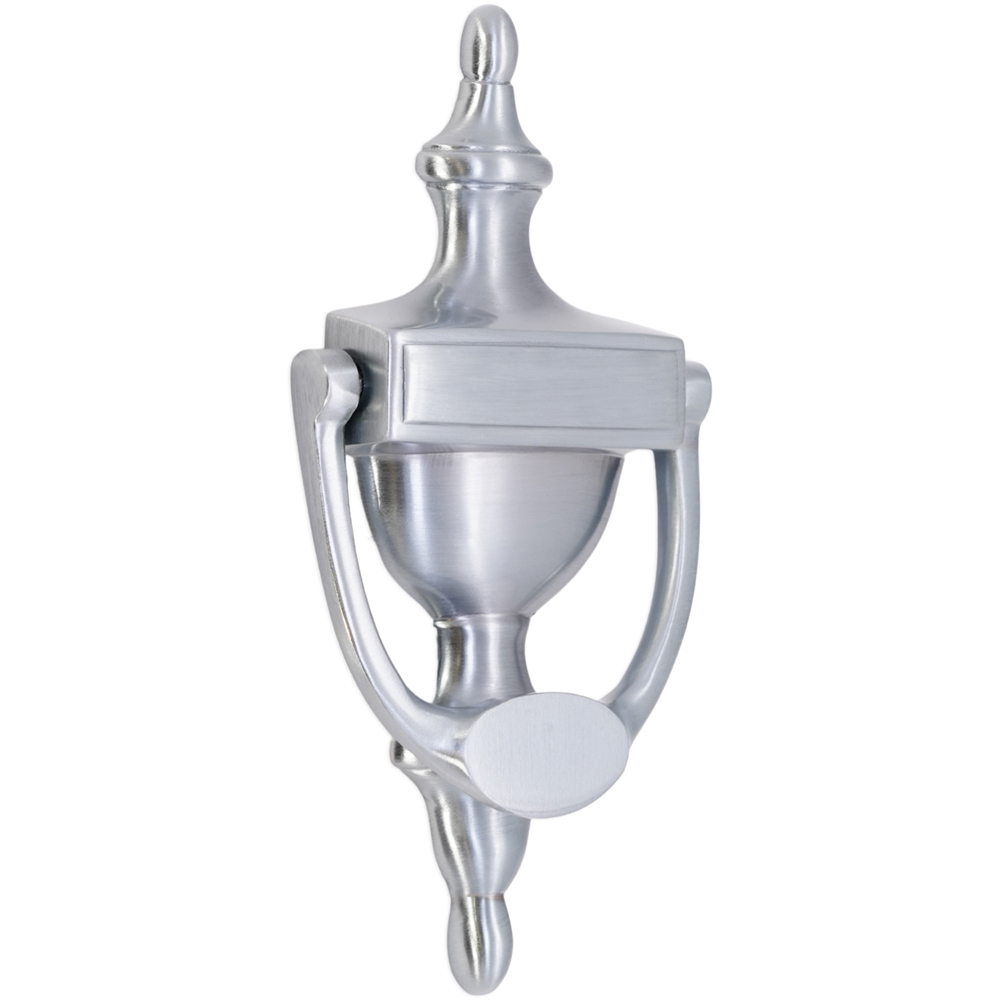 Spira Brass Satin Chrome Victorian Small Door Knocker Image 1