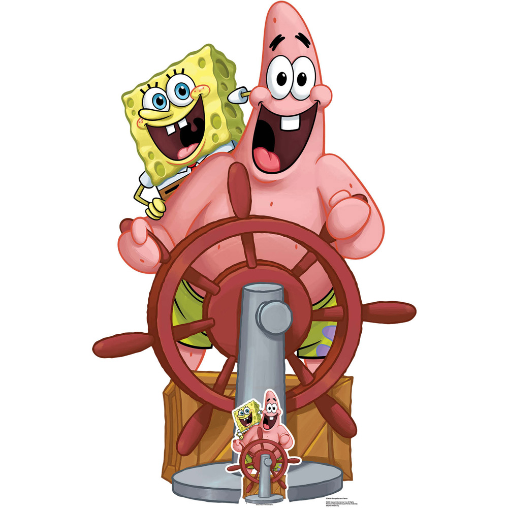 Star Cutouts SpongeBob and Patrick Cardboard Cutout 4.4ft Image 1