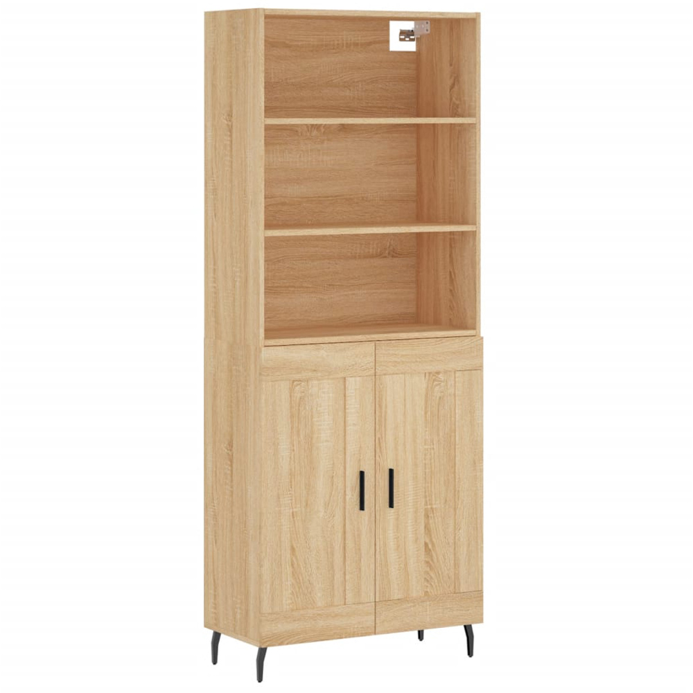 vidaXL 2 Door 3 Shelf Sonoma Oak Highboard Image 2