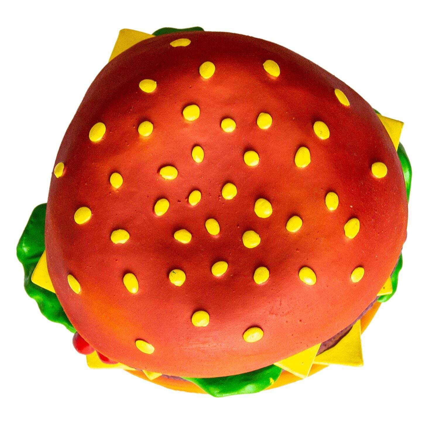 OVO Pals Juicy Double Burger Squeaky Dog Toy Image 2