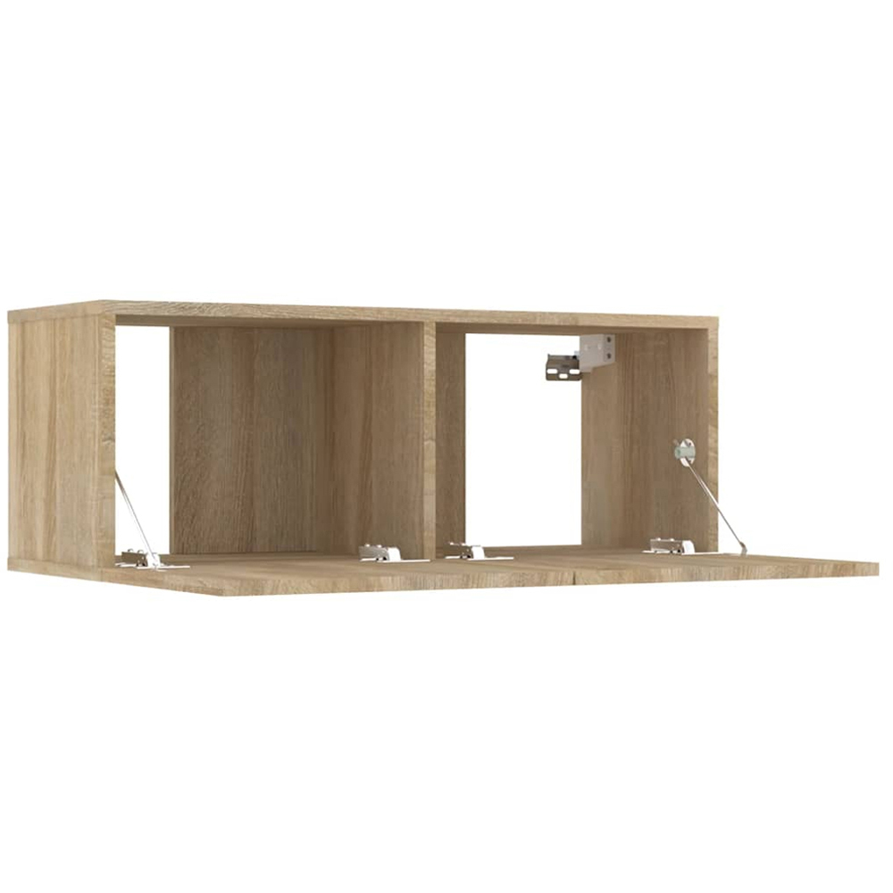 vidaXL 2 Door Sonoma Oak Wall Mounted TV Cabinet Set of 2 Image 7
