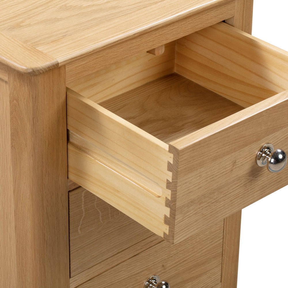 Julian Bowen Cotswold 3 Drawer Natural Bedside Table Image 5