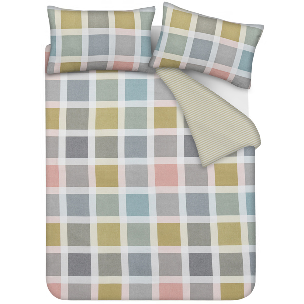 Smart Living Single Crosshatch Check Duvet Set Image 3