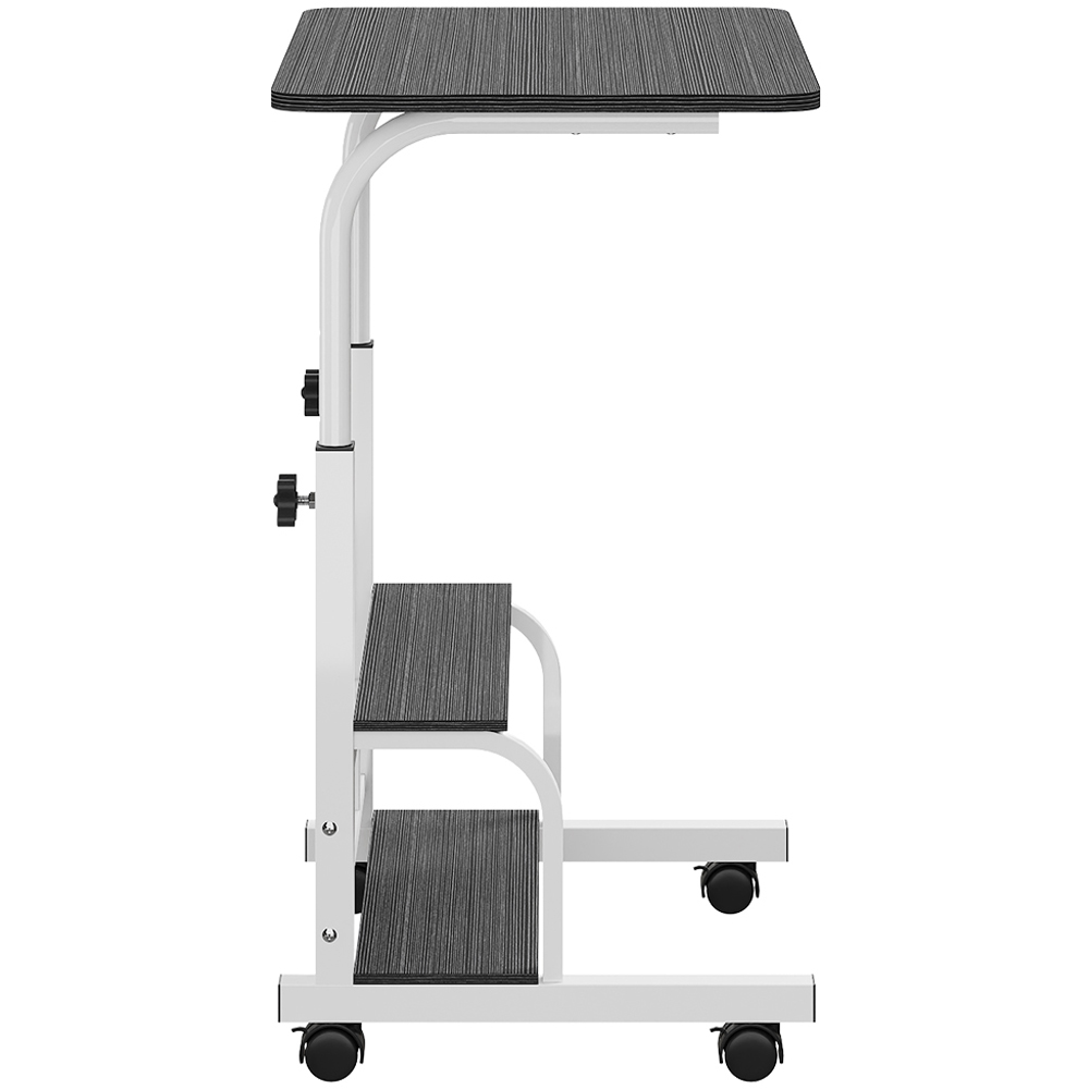 Living and Home 2 Shelf White Adjustable Overbed Table Image 5