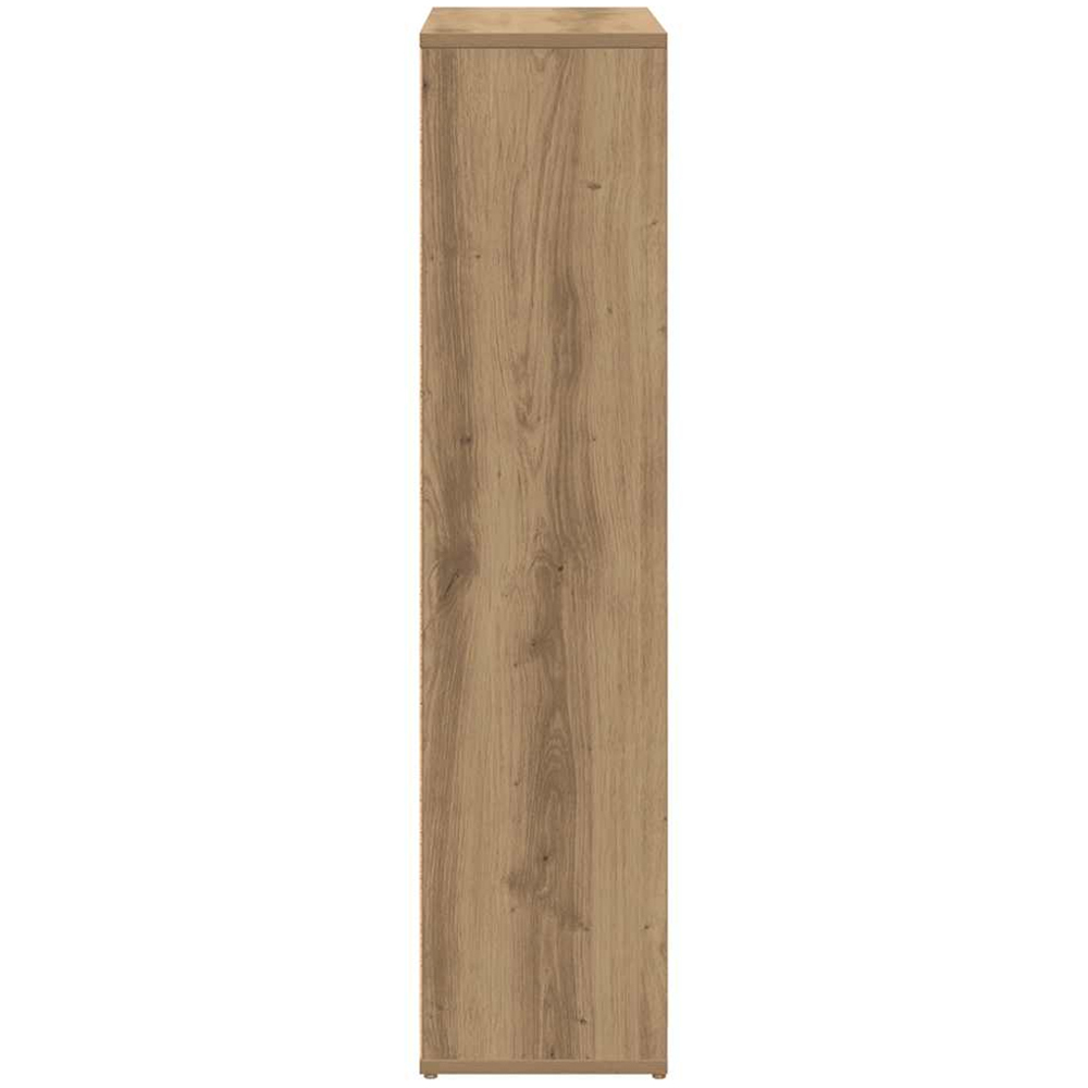 vidaXL 7 Shelf Artisanal Oak Bookcase Image 5