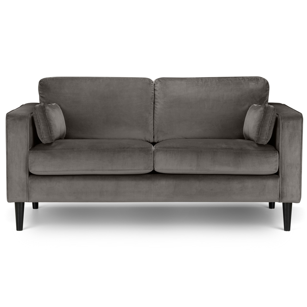 Julian Bowen Hayward 2 Seater Grey Velvet Sofa  Image 3