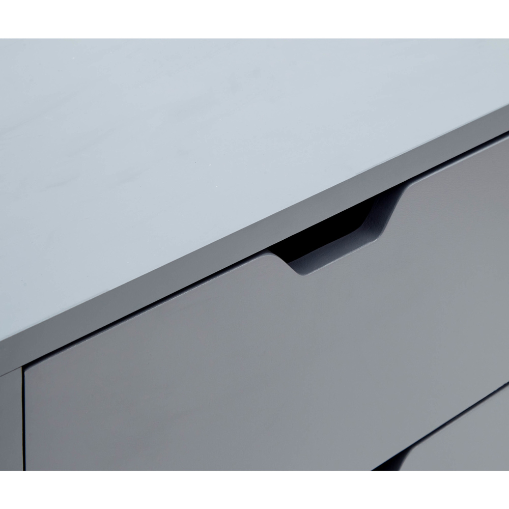 GFW Nyborg 2 Drawer Dark Grey Bedside Table Image 6