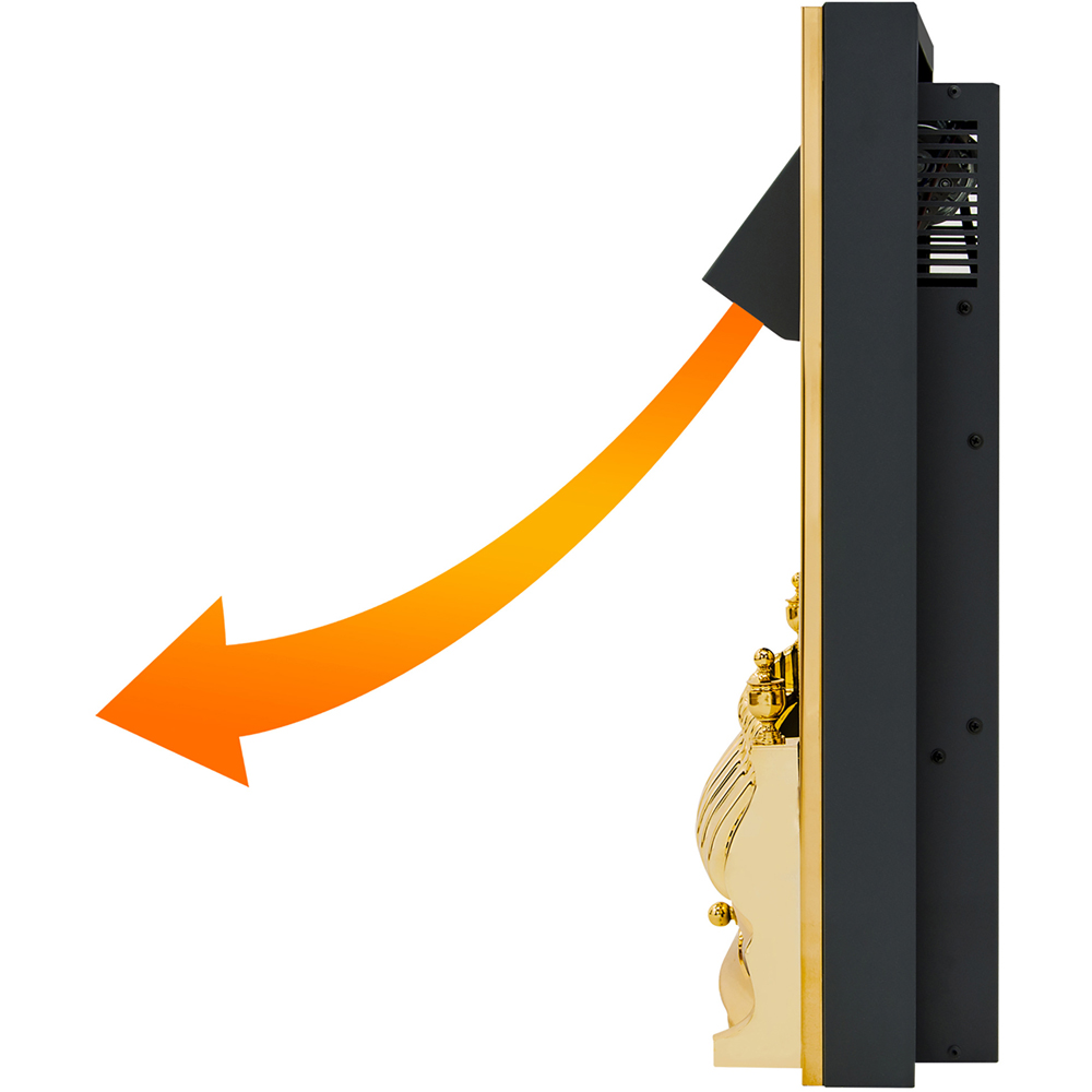 Adam Blenheim Brass Electric Inset Fire Image 7